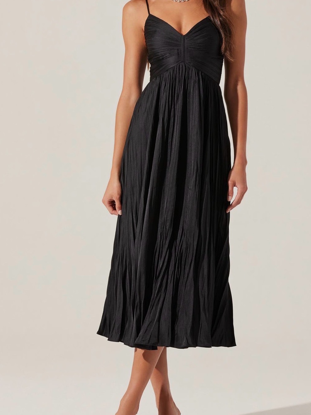 ASTR The Label Maeve Black Midi Dress Size Small - Picture 1 of 6
